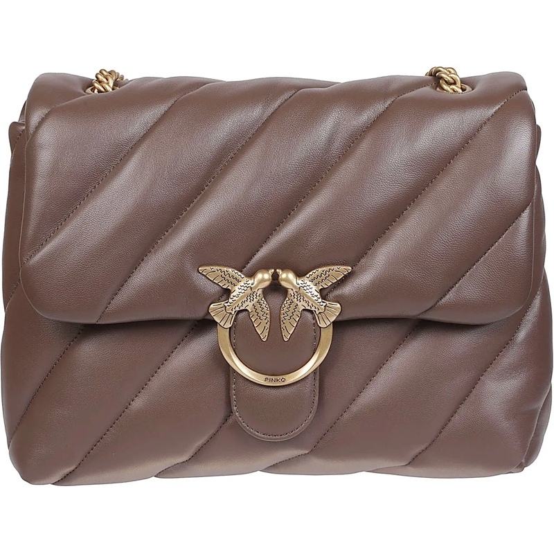 Pinko Fourre-tout Love Big Puff Maxi Quilt Bag Brown braun