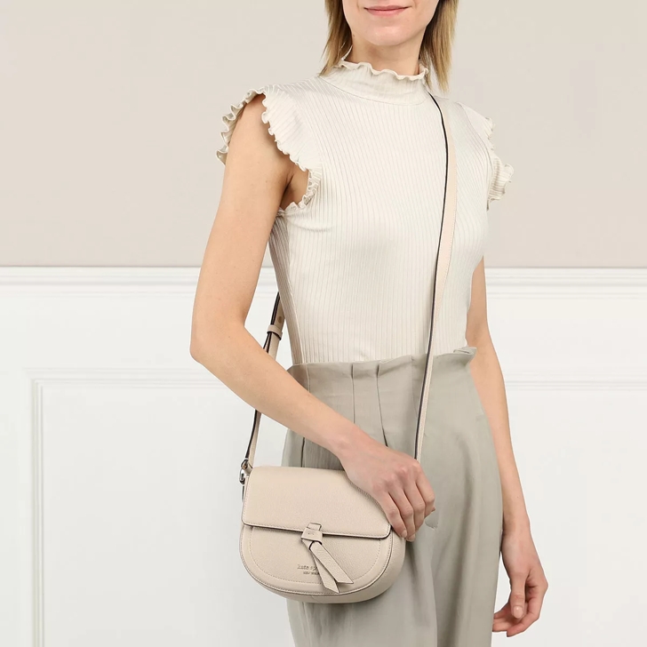 Shop kate spade new york Medium Knott Leather Saddle Bag