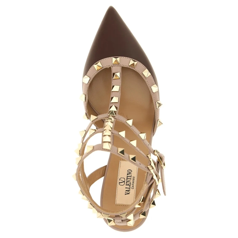 Valentino Garavani Pumps 'Rockstud' Pumps Brown(Image 4)