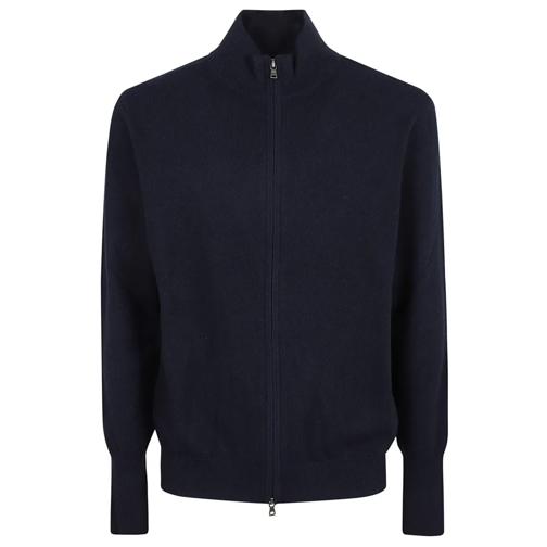 Ballantyne Strickjacke Cashmere Full Zip Cardigan Blue