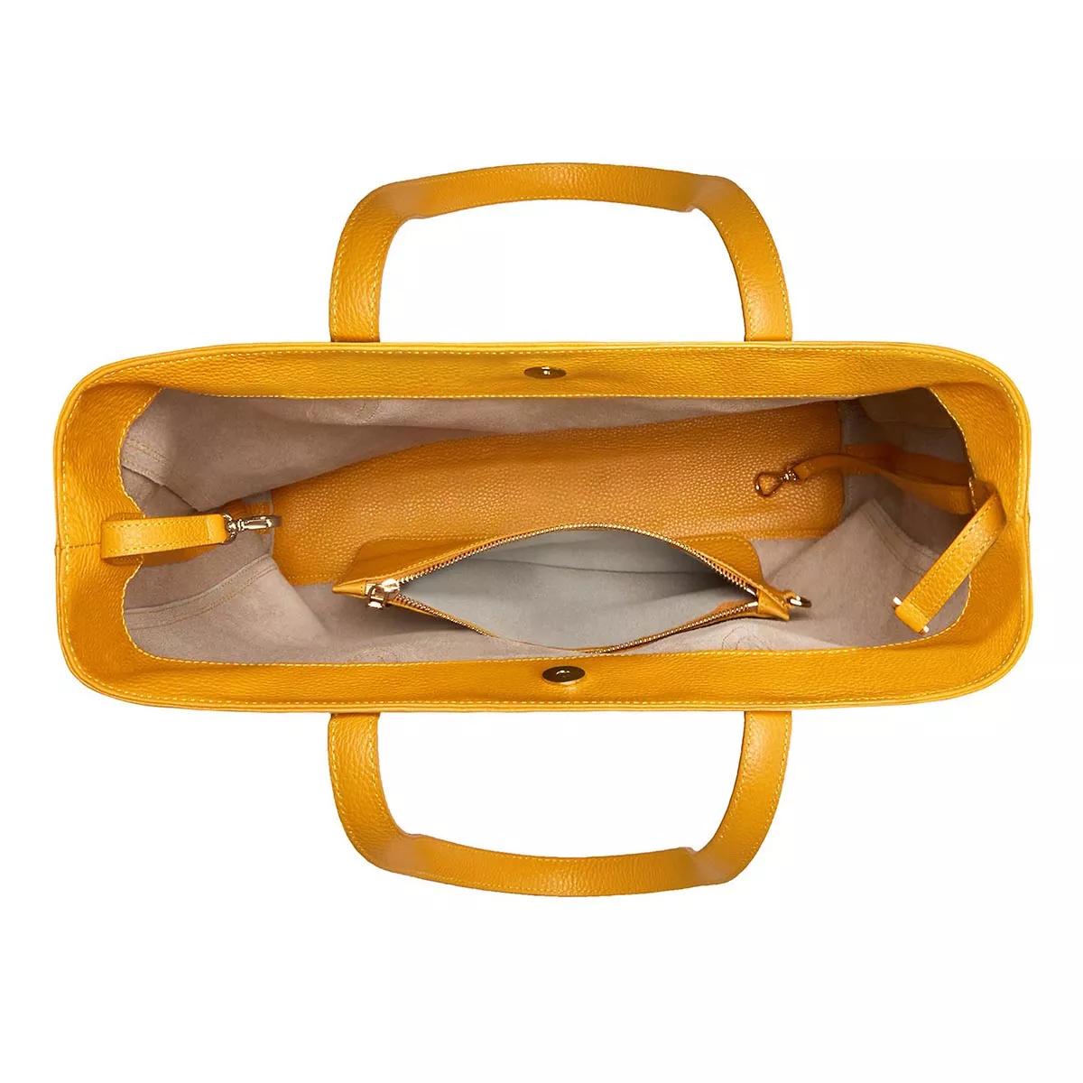 Isabel Bernard Honoré Francine calfskin leather handbag yellow, Tote