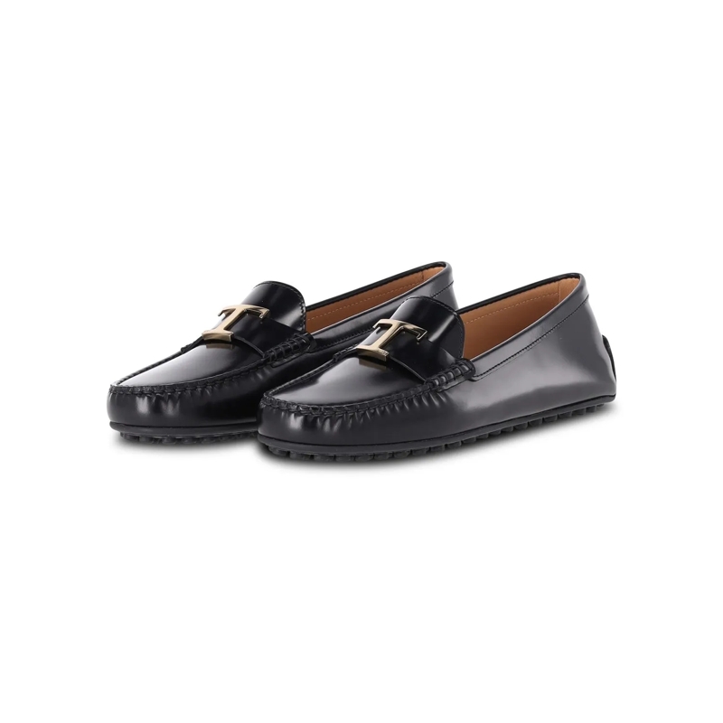 Tod's Chaussures à lacets Loafers mit Noppensohle Schwarz