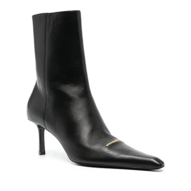 Alexander Wang Stiefel - Viola 77Mm Leather Boots - Gr. 38 (EU) - in Schwarz - für Damen