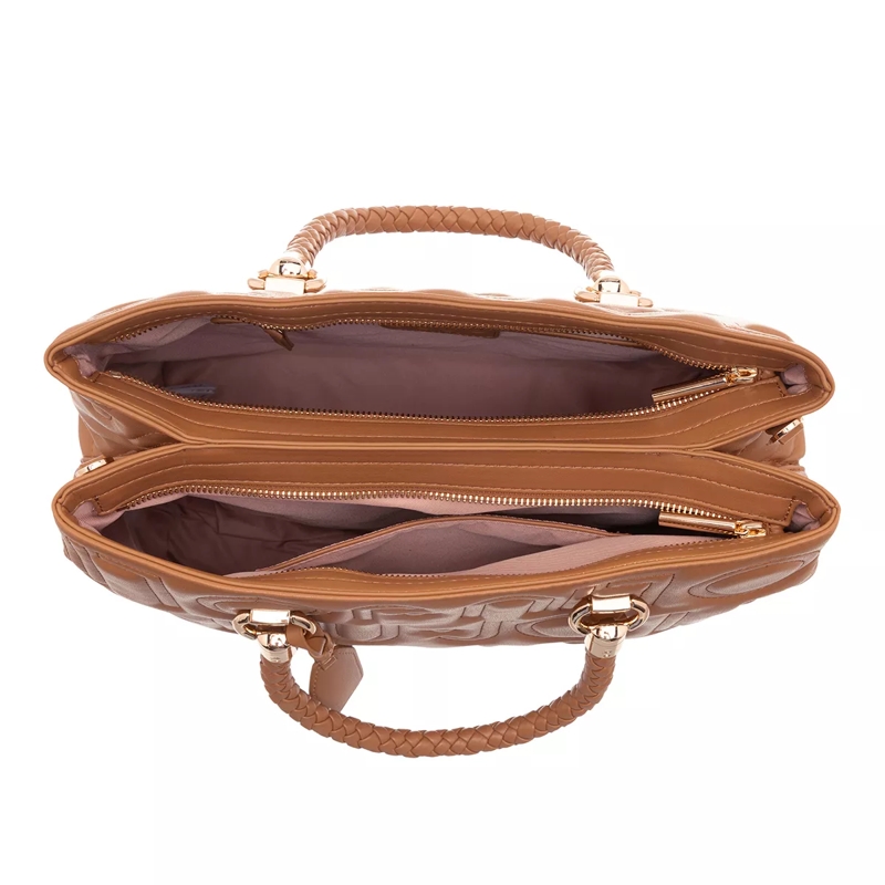 LIU JO Draagtas Ecs M Satchel Double Zip  Bronze Caramel(Image 6)