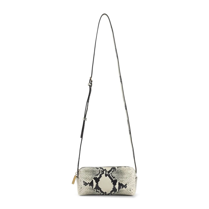 Khaite Schultertasche Structured Crossbody Bag In Textured Calfskin Leat Burgundy