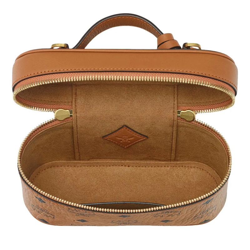 MCM Crossbody Bag Aren Vi Lthr Mix Crossbody Mni Co Cognac(Image 7)