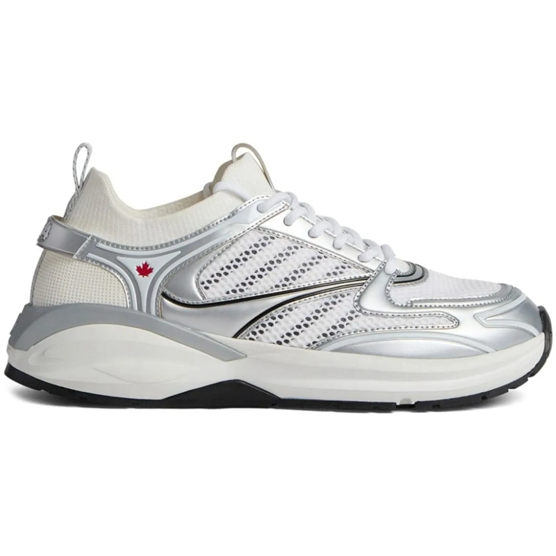 Dsquared2 Low-Top-Sneaker Sneakers Whiteargento silber
