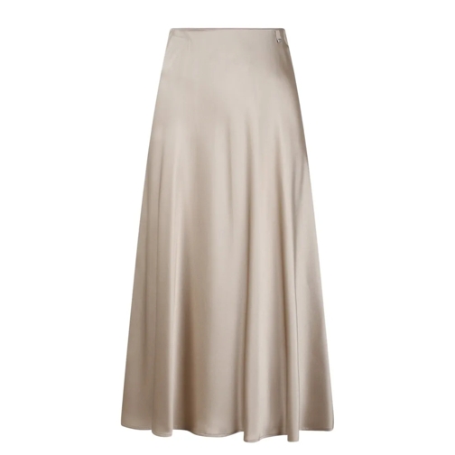 Herno Midi-Röcke Satin Fluid Skirt Neutrals