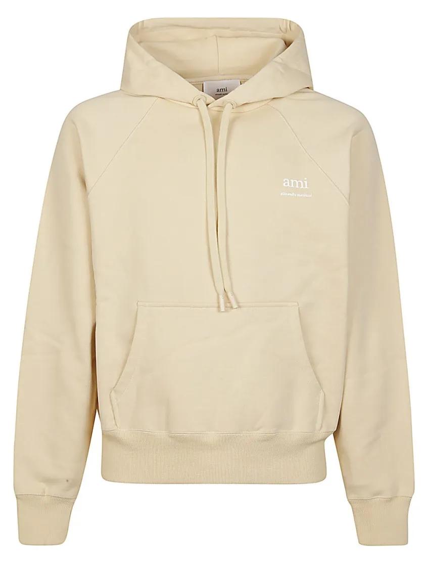 AMI Paris - Sweatshirt With Logo - Größe L - beige