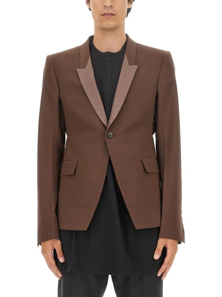 Thumbnail - Rick Owens - Single-Breasted Jacket - Größe 48 - braun