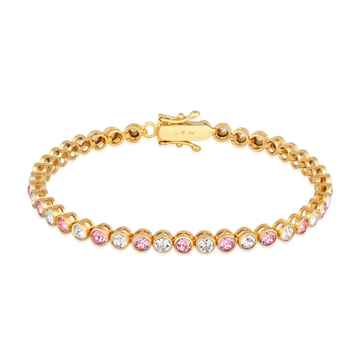 Elli Armband Tennis-Armband Kristalle Rose 925 Silber gold Armband