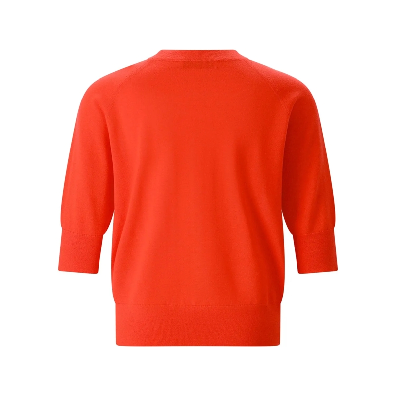 Dries Van Noten 3/4 mouw shirt Kurzarmpullover Tuan aus Merinowolle rot(Image 3)