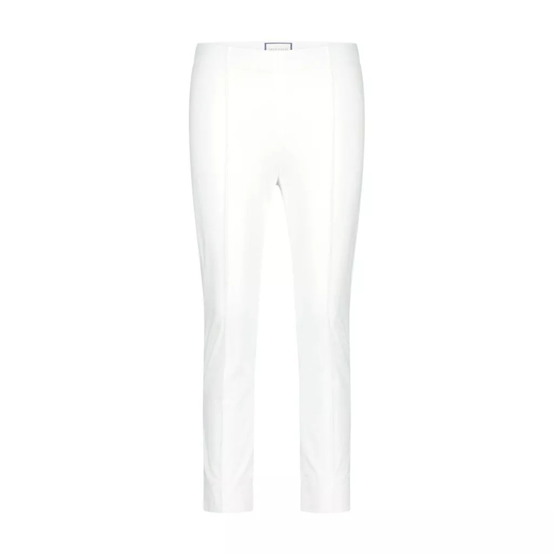 Seductive Pantalons décontractés Figurbetonte Hose Capri Weiß