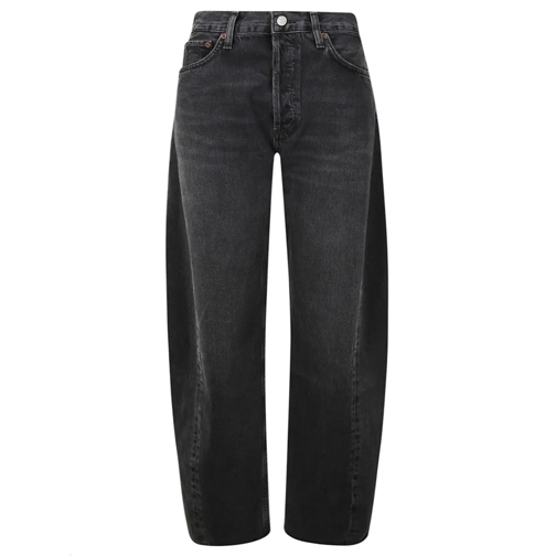 Agolde Jeans Light Wash Baggy Denim Trousers Black