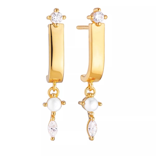 Sif Jakobs Jewellery Adria Tre Pendolo Earrings 18K gold plated Oorhanger