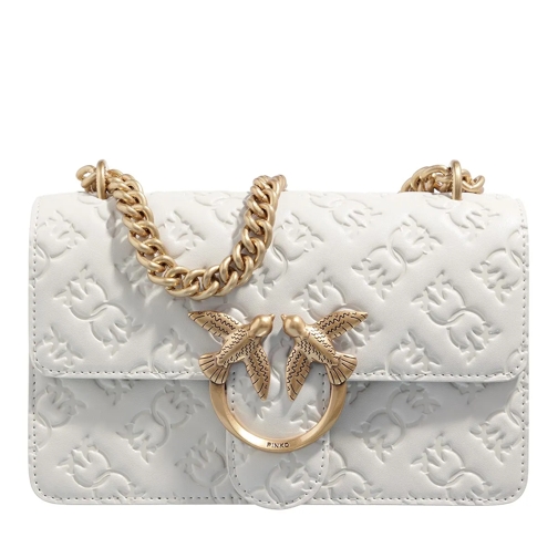 Pinko Love One Mini Dc Bianco Seta-Antique Gold Crossbodytas