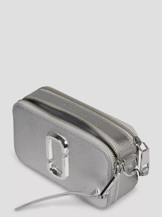 Marc Jacobs Shoppers The Metallic Snapshot Bag in zilver