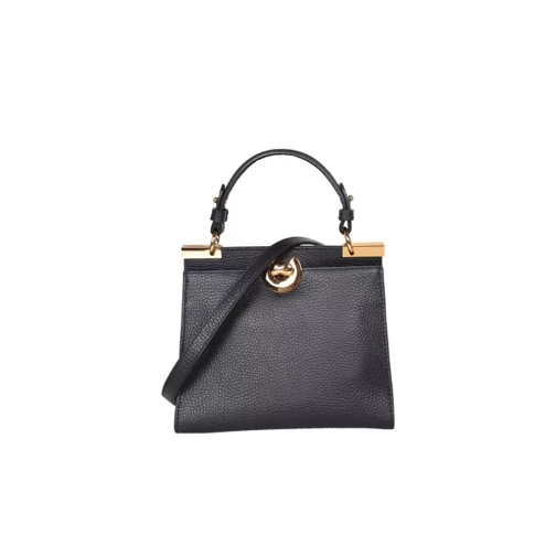 Coccinelle Textured Leather Bag Black Axelremsväska