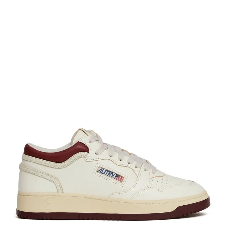 Autry International Lage-top sneaker Med-Way Mid Syrah Marsh Leather Sneakers White
