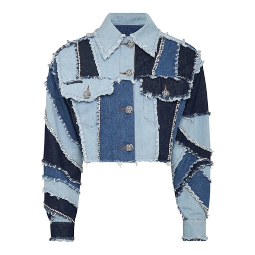 Philipp Plein Jeans-Jacken Jeansjacke blau