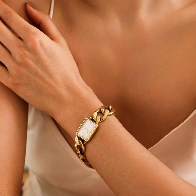 Rosefield Quarzuhr Damenuhr Octagon XS Studio Kettenoptik gold(Image 2)