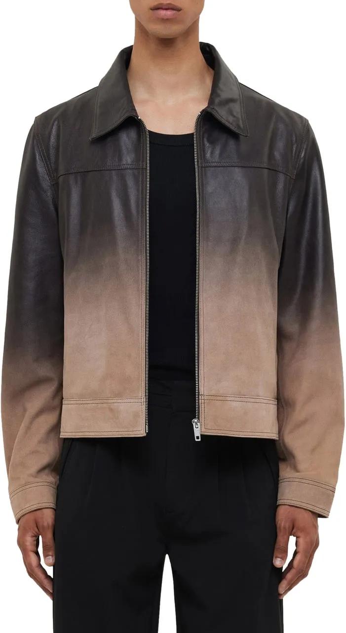 Flâneur - Leather Moto Jacket Faded Brown - Größe L - braun
