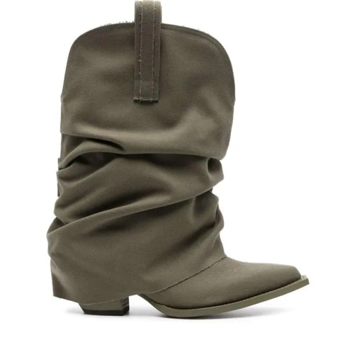 R13 Low Rider Slouchy Cowbody Boots Green Stiefelette