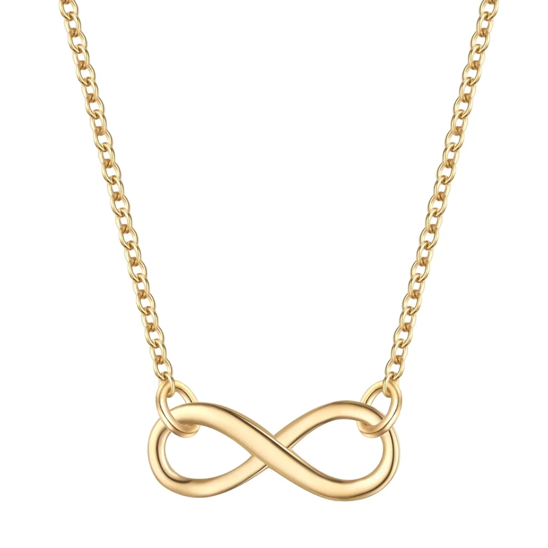 Glanzstücke München Mittellange Halskette Sterling Silber Halskette Infinity gold