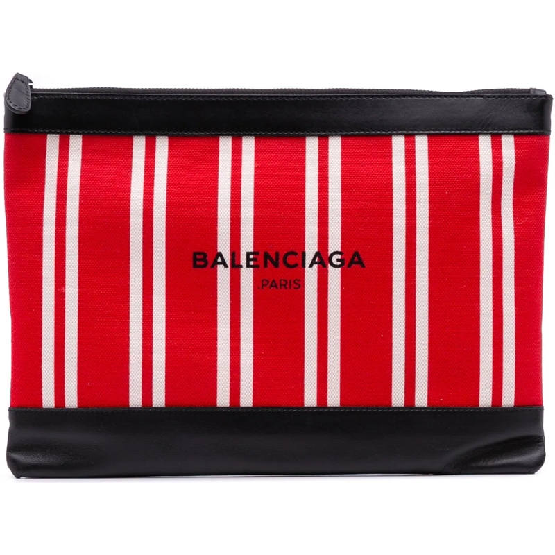 Balenciaga Clutch M Canvas Navy Clip Clutch rot