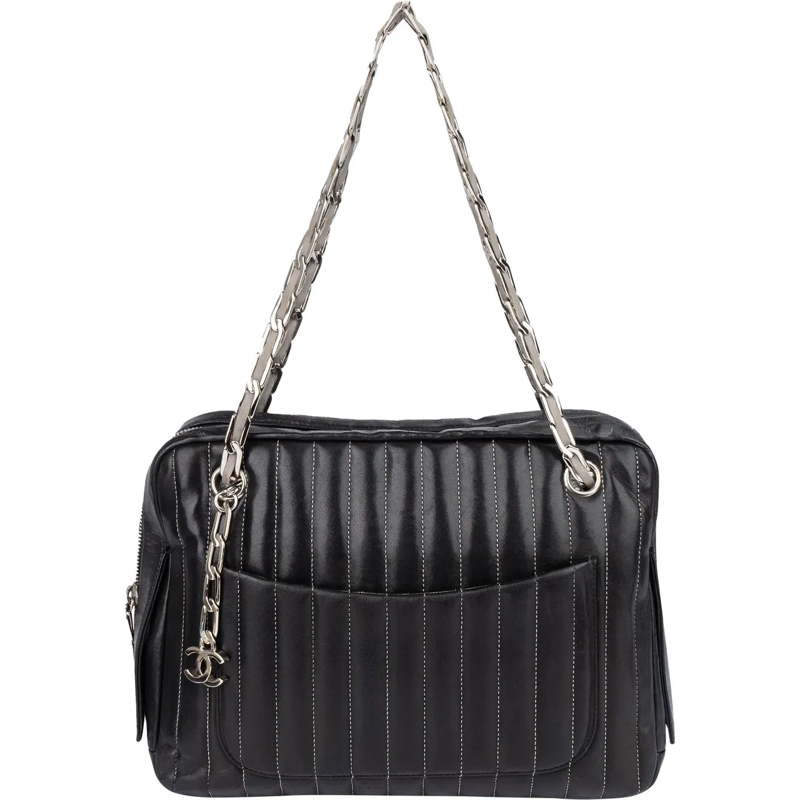 Chanel Tote Chanel Quilted Lambskin Mademoiselle Ligne Shoulde schwarz