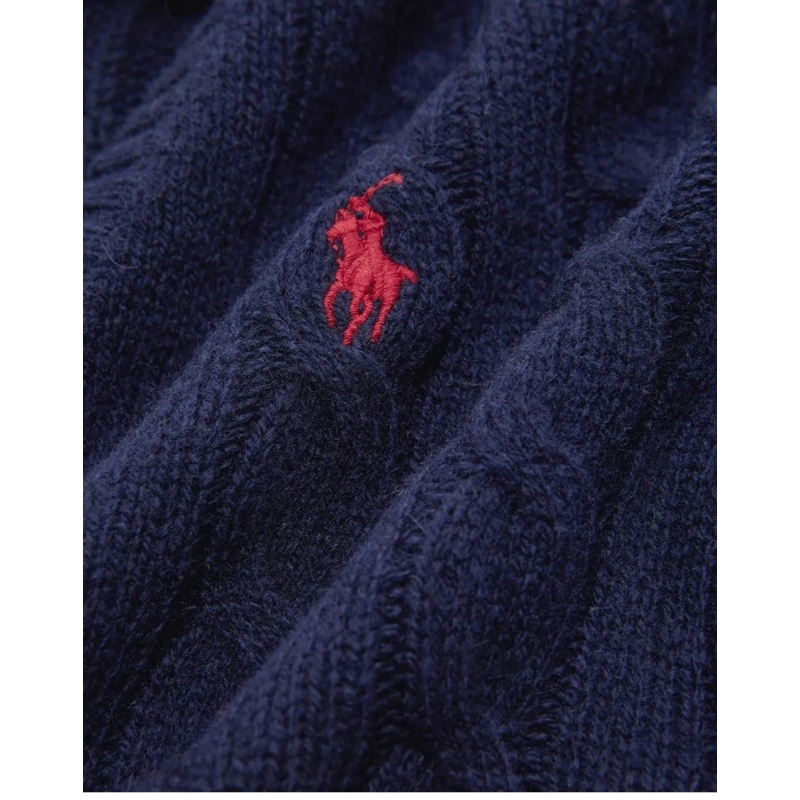 Ralph Lauren Pull Pullover mit Zopfmuster blau(Image 4)