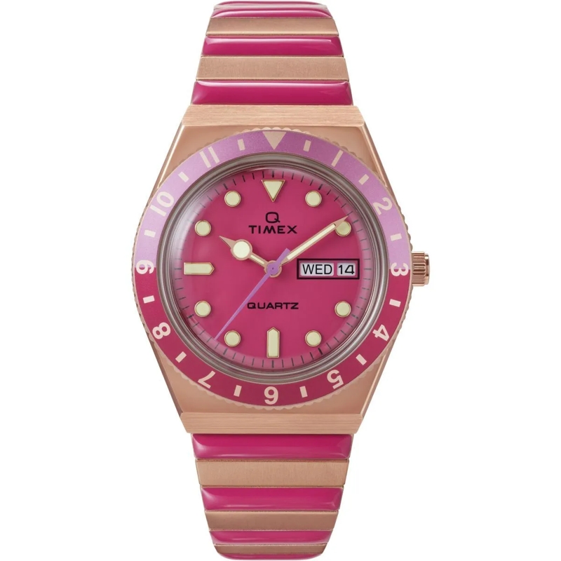 Timex Automatikuhr Quarz Analog Uhr Q Timexôøω pink