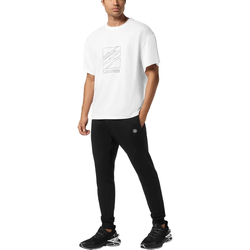 Plein Sport T-Shirt T-Shirt Rundhalsausschnitt Ss Scratch weiss(Image 4)