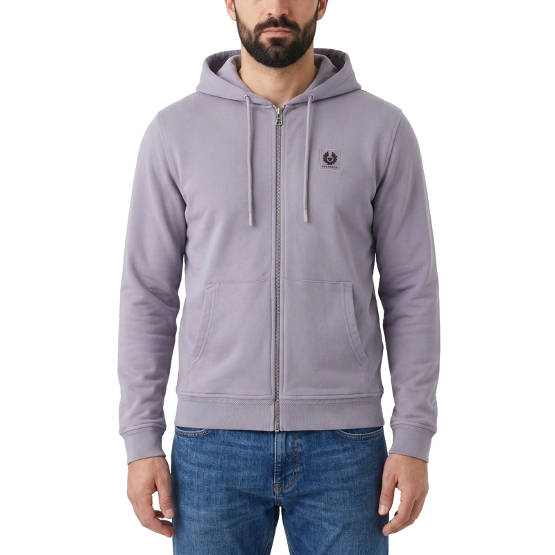 Belstaff Übergangsjacke Sweatjacke mit Logo lila