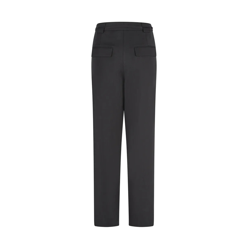 Marc Aurel Hose Hose- angesetzter Bund mit Kordel- Bundfalten- schwarz(Image 5)