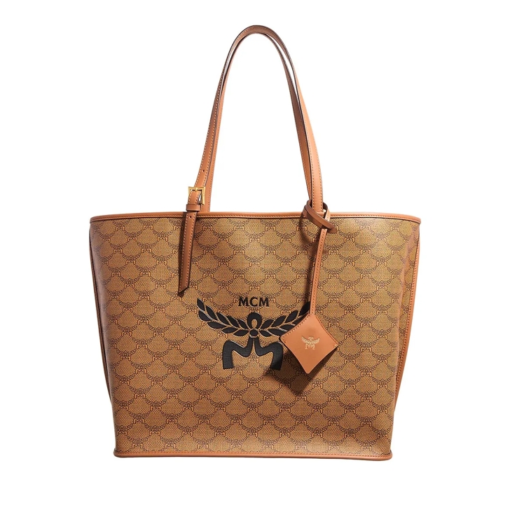 MCM Himmel Lts Shopper Med Cognac Shopping Bag