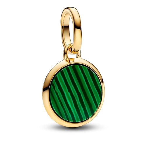 Pandora Green Engravable Mini Medallion Charm Green Ciondolo