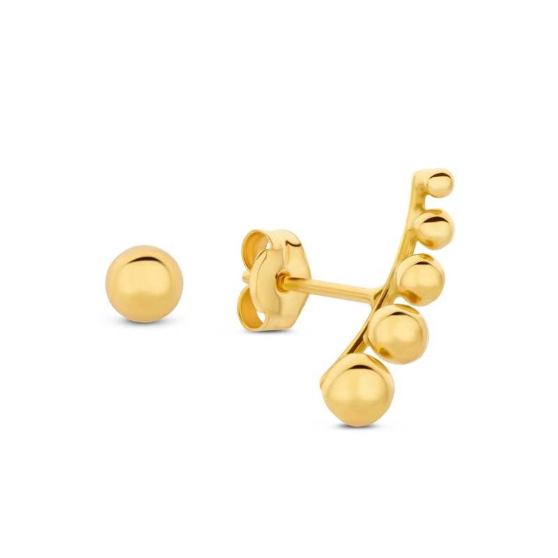 Isabel Bernard Boucles d'oreilles à tige Rivoli Cézanne 585 Gold Ohrringe Gold