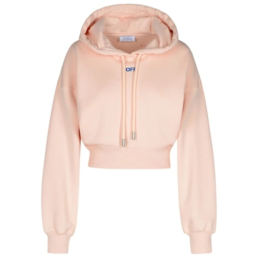 Off-White Chemises Pink Cotton Cropped Sweatshirt Pink