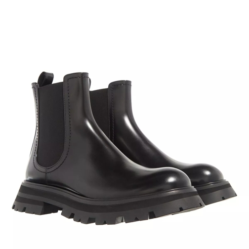 Alexander McQueen Leather Sneakers Black Chelsea Boot