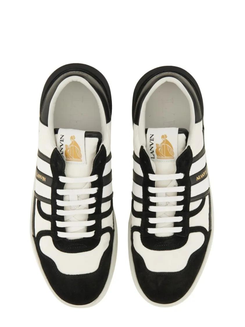 Thumbnail - Lanvin Low-Top Sneaker - "Clay" Calf Leather Accents Sneakers - Gr. 42 (EU) - in Weiß - für Damen