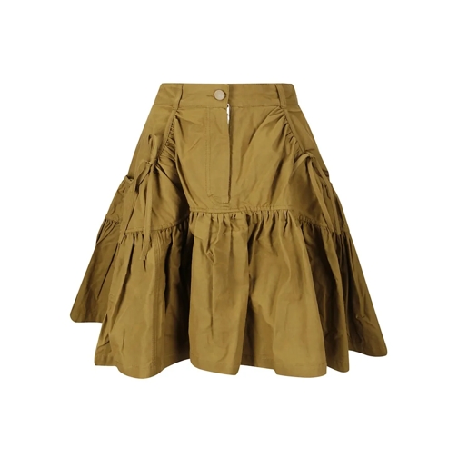 Cecille Bahnsen Midi-Röcke Flared Cotton Midi Skirt Brown