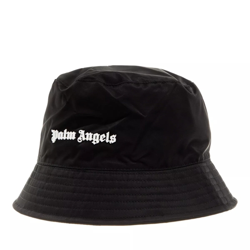 Palm Angels Classic Logo Bucket Hat    Black White Vissershoed