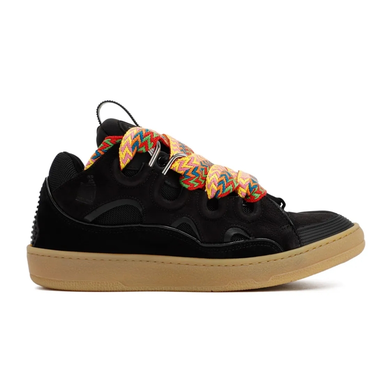 Lanvin Low-Top-Sneaker Black Suede Calf Leather Sneakers Black