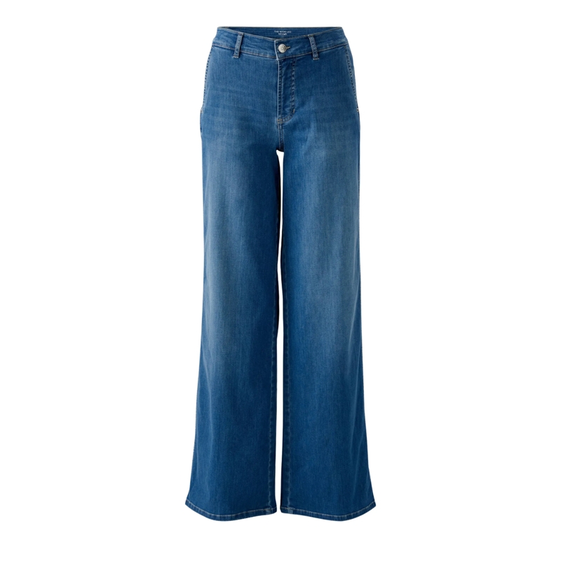 Oui Jeans Jeans Wide Leg dunkel-blau