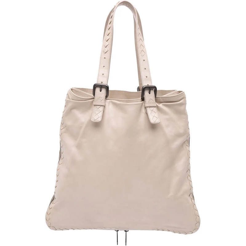 Bottega Veneta Shopper Leather Intrecciato Side Zip Tote braun