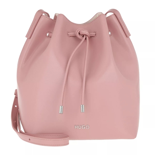 Hugo Downtown Drawstring Open Pink Bucket Bag