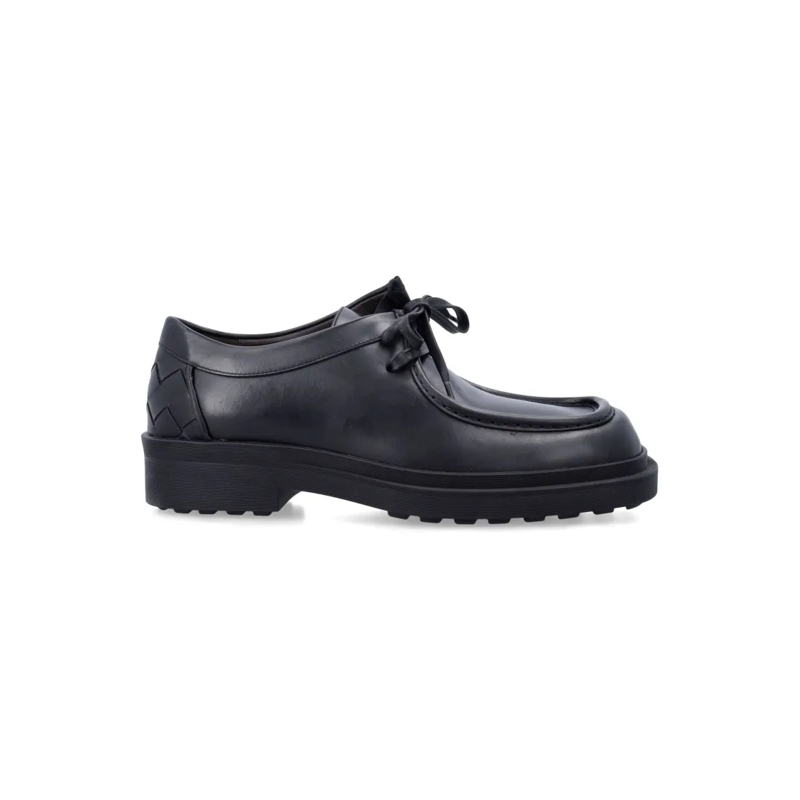 Bottega Veneta Veterschoenen Ben Lace-Up Calfskin Shoes Black