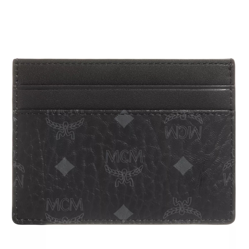 MCM Aren Visetos Card Case Mini Black Porta carte di credito