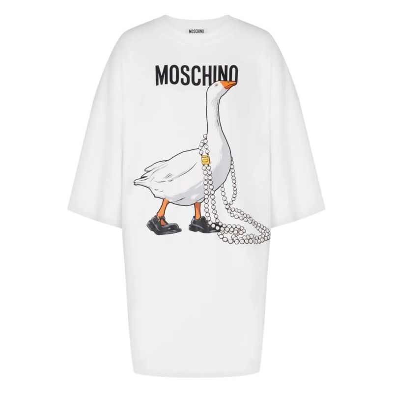 Moschino Minikleid Oversized White Mini Dress White